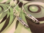 Preview: Feder Ohrringe Vintage Optik Indianer Cowboy blau